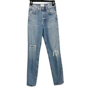 Citizens of Humanity Daphne Jeans Straight Leg Distressed High Rise Size 23